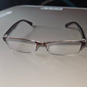 Pete NS0921 Brown Rectangle Eyeglasses 52-17-138 Slim Optical Frames